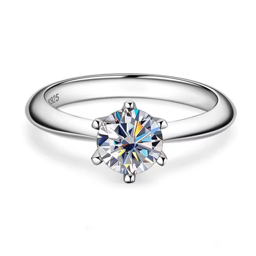 Solitaire Ring For Women Engagement Promise Wedding Band Jewelry